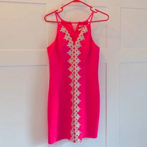 Lilly Pulitzer | Dresses | Hot Pink And Gold Lilly Pulitzer Shift Dress |  Poshmark
